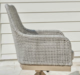 Seton Creek Gray Outdoor Swivel Dining Chair by Ashley at Eve Furniture