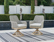 Seton Creek Gray Outdoor Swivel Dining Chair by Ashley at Eve Furniture