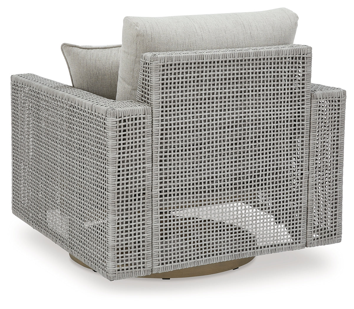 Seton Creek Gray Outdoor Swivel Lounge with Cushion