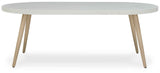 Seton Creek White Outdoor Dining Table by Ashley at Eve Furniture