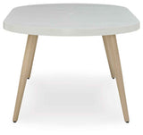 Seton Creek White Outdoor Dining Table by Ashley at Eve Furniture