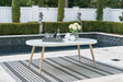 Seton Creek White Outdoor Dining Table by Ashley at Eve Furniture