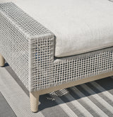 Seton Creek Gray Outdoor Ottoman with Cushion by Ashley at Eve Furniture