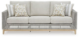 Seton Creek Gray Outdoor Sofa with Cushion by Ashley at Eve Furniture
