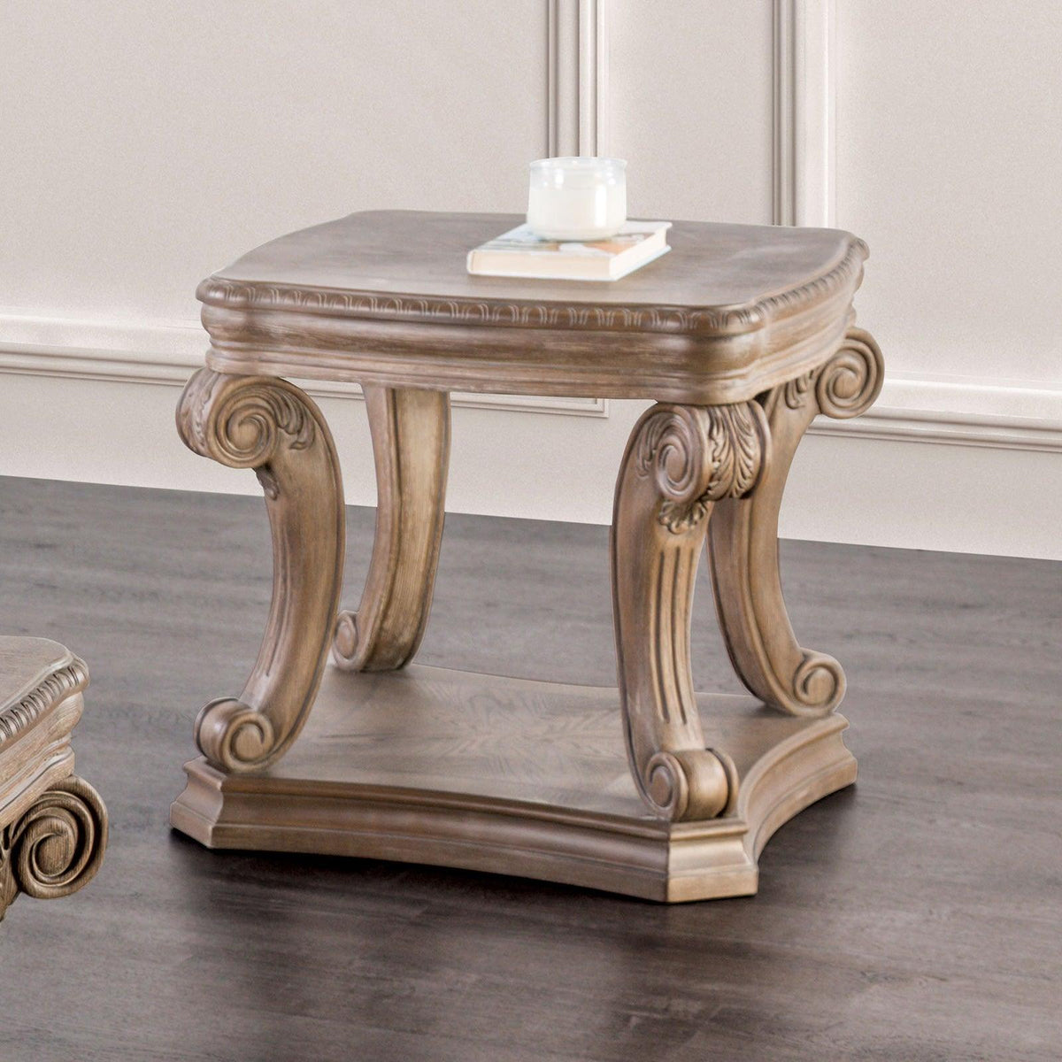 Seven Oaks Weathered Oak End Table by Furniture of America at Eve Furniture