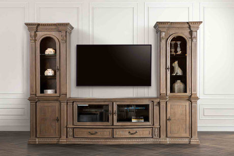 Seven Oaks Weathered Oak Entertainment Center by Furniture of America at Eve Furniture