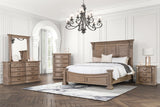 Seven Oaks Weathered Oak King Bed by Furniture of America at Eve Furniture