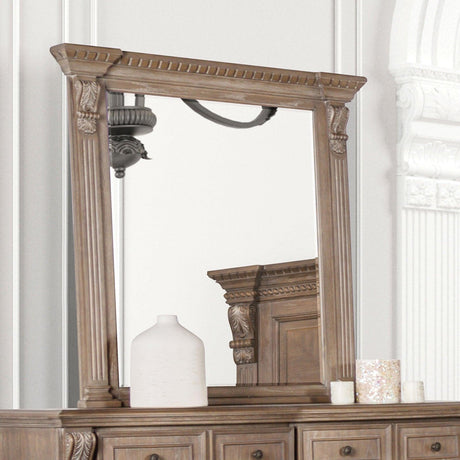 Seven Oaks Weathered Oak Mirror by Furniture of America at Eve Furniture
