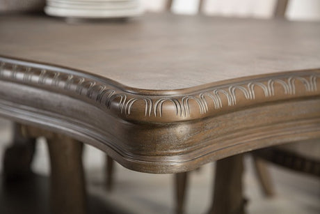 Seven Rustic Weathered Oak 7-Piece Dining Room Set by Furniture of America at Eve Furniture