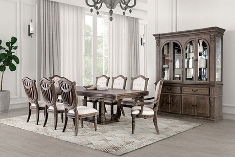 Seven Rustic Weathered Oak 7-Piece Dining Room Set by Furniture of America at Eve Furniture