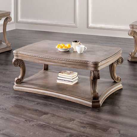 Seven Oaks Weathered Oak Cocktail Table by Furniture of America at Eve Furniture