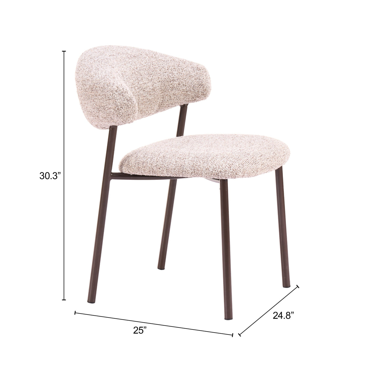 Seville Cloud Beige Dining Chair (Set of 2) by Zuomod at Eve Furniture