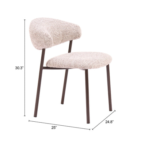 Seville Cloud Beige Dining Chair (Set of 2) by Zuomod at Eve Furniture