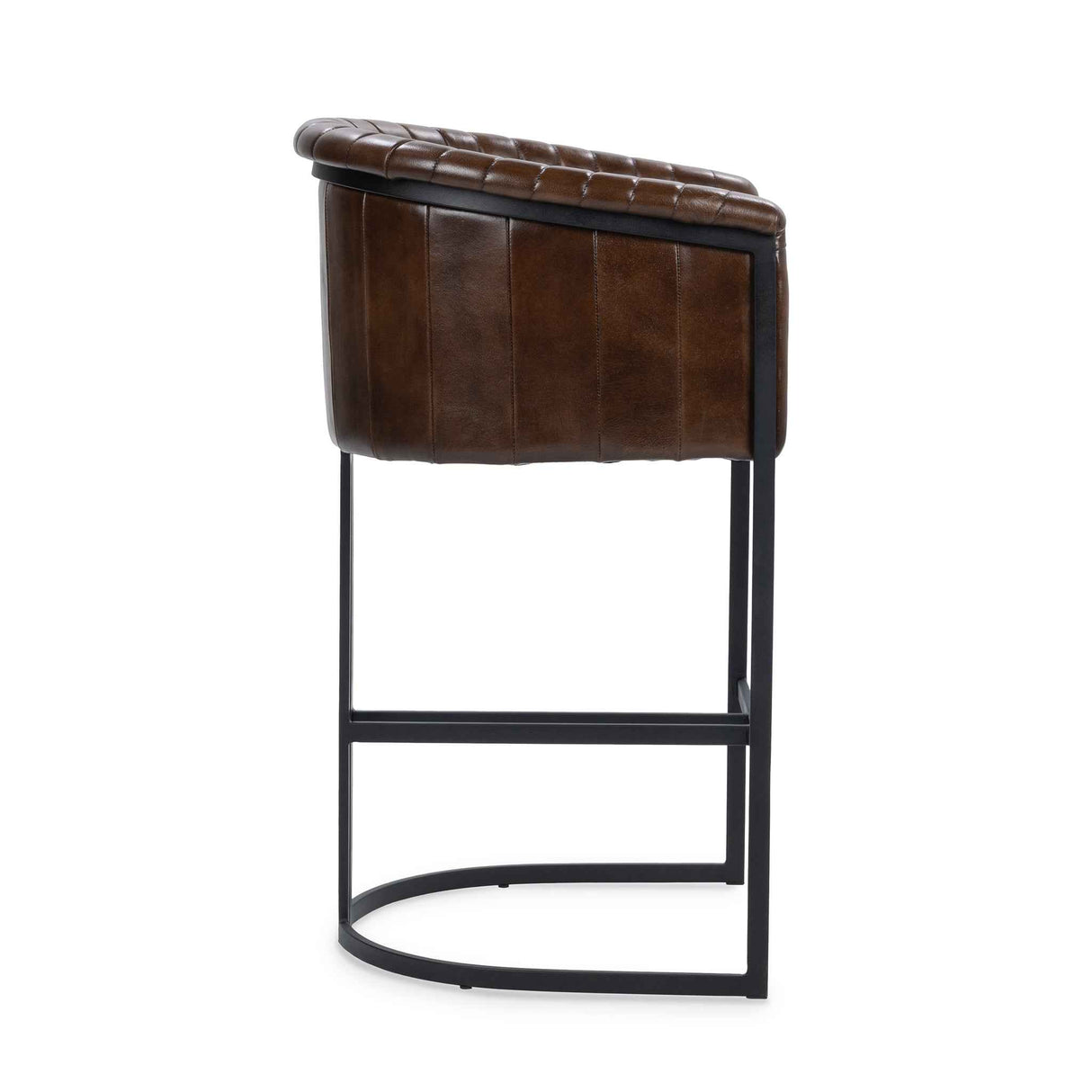 Seville Leather Rustic Brown Bar Stool by Classic Home at Eve Furniture