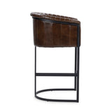 Seville Leather Rustic Brown Bar Stool by Classic Home at Eve Furniture