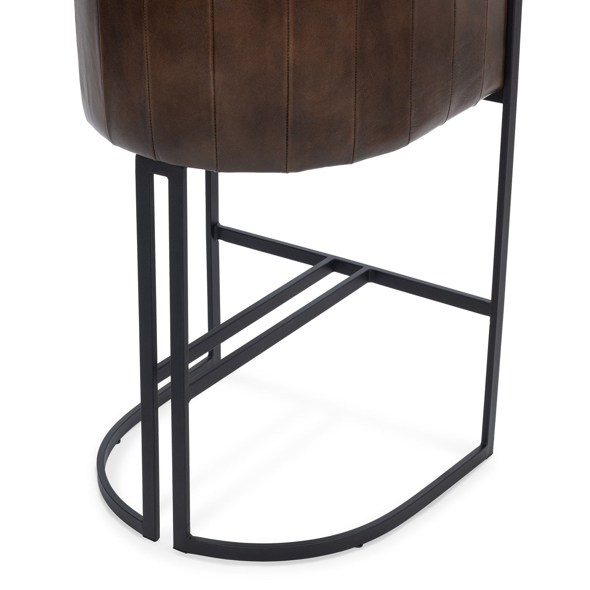 Seville Leather Rustic Brown Bar Stool by Classic Home at Eve Furniture