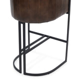 Seville Leather Rustic Brown Bar Stool by Classic Home at Eve Furniture