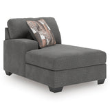 Newellen Greystone 3-Piece Double Chaise Sleeper Sectional by Ashley at Eve Furniture