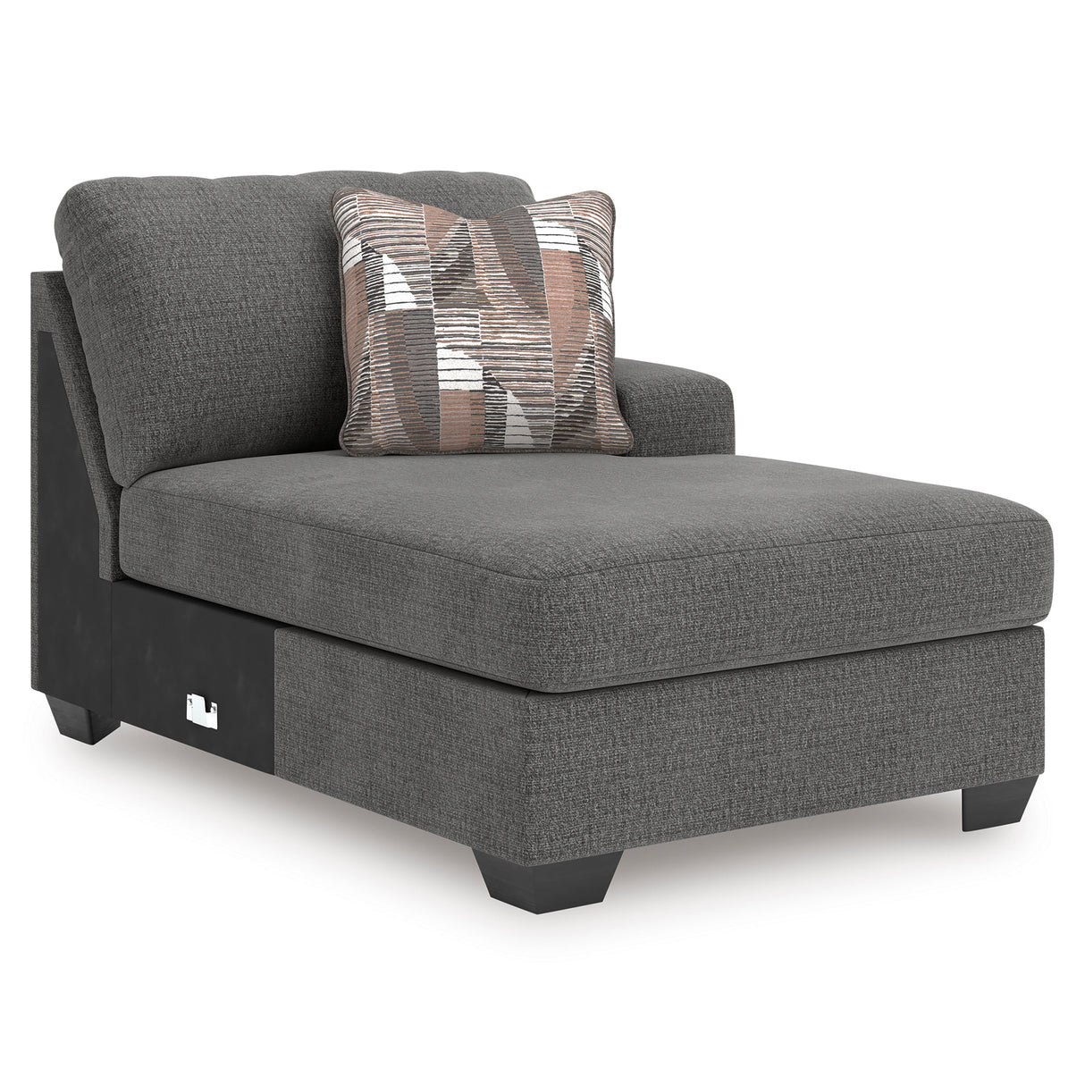 Newellen Greystone 3-Piece Double Chaise Sleeper Sectional by Ashley at Eve Furniture