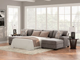 Newellen Greystone 3-Piece Double Chaise Sleeper Sectional by Ashley at Eve Furniture