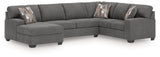 Seyler Lane Greystone 3-Piece Left Arm Facing Sectional by Ashley at Eve Furniture