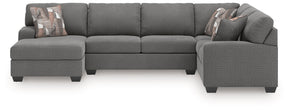 Newellen Greystone 3-Piece Left Arm Facing Sectional by Ashley at Eve Furniture