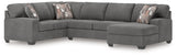Seyler Lane Greystone 3-Piece Right Arm Facing Sectional by Ashley at Eve Furniture