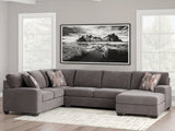 Seyler Lane Greystone 3-Piece Right Arm Facing Sectional by Ashley at Eve Furniture