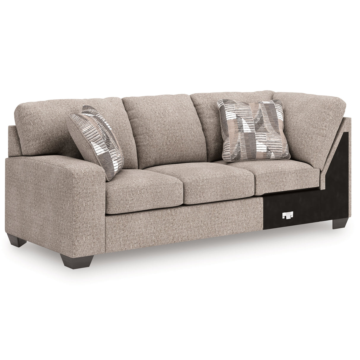 Newellen Hemp 3-Piece (RAF) Chaise Sleeper Sectional by Ashley at Eve Furniture