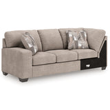 Newellen Hemp 3-Piece (RAF) Chaise Sleeper Sectional by Ashley at Eve Furniture