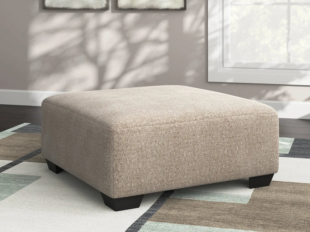 Newellen Hemp Oversized Accent Ottoman by Ashley at Eve Furniture