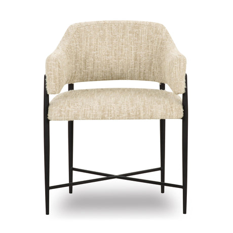 Sezanne Taupe Textured Performance Boucle Dining Chair by TOV Furniture at Eve Furniture