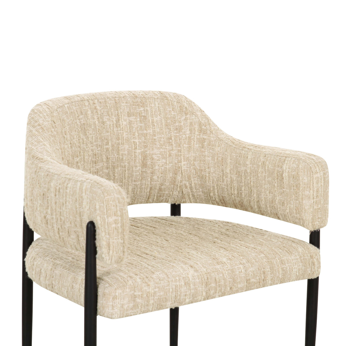 Sezanne Taupe Textured Performance Boucle Dining Chair by TOV Furniture at Eve Furniture