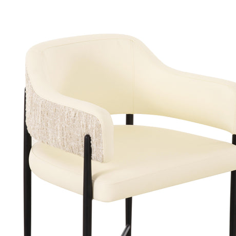 Sezanne Vegan Leather 2-Tone Dining Chair by TOV Furniture at Eve Furniture