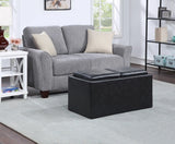 SH3552 Black Storage Ottoman with 1 Tray by Homelegance at Eve Furniture
