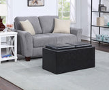 SH3552 Black Storage Ottoman with 1 Tray by Homelegance at Eve Furniture
