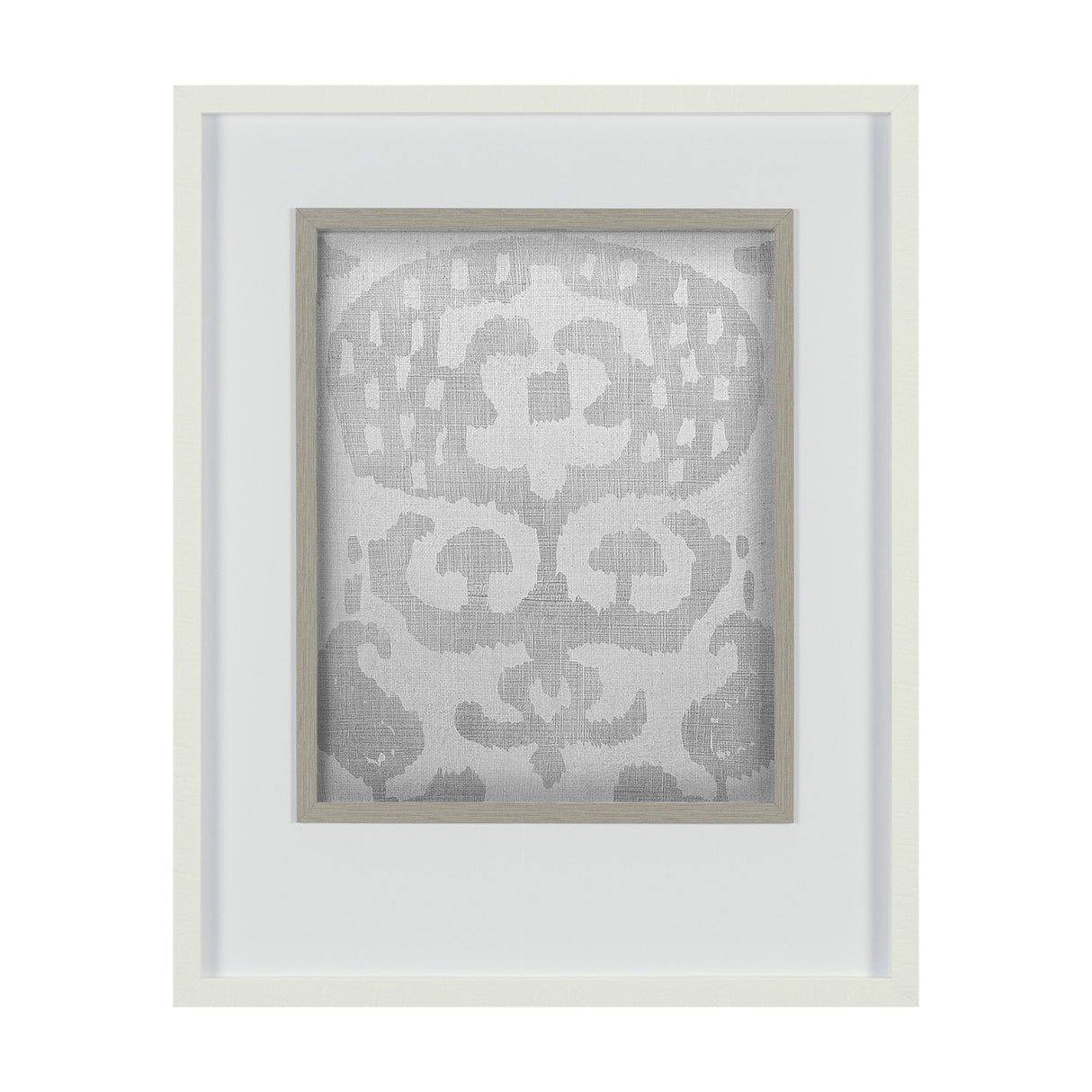 Shadow Ikat I by Chariklia Zarris a Hand Embellished Textured Framed Art Print Matted under Glass by Mercana at Eve Furniture