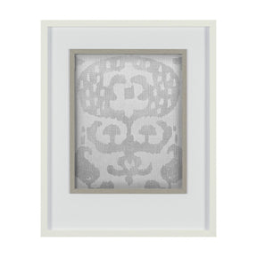 Shadow Ikat I by Chariklia Zarris a Hand Embellished Textured Framed Art Print Matted under Glass by Mercana at Eve Furniture