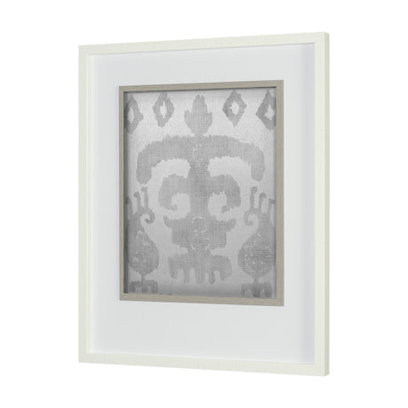 Shadow Ikat III by Chariklia Zarris a Hand Embellished Textured Framed Art Print Matted under Glass by Mercana at Eve Furniture