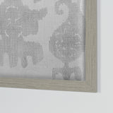 Shadow Ikat III by Chariklia Zarris a Hand Embellished Textured Framed Art Print Matted under Glass by Mercana at Eve Furniture