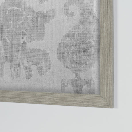 Shadow Ikat III by Chariklia Zarris a Hand Embellished Textured Framed Art Print Matted under Glass by Mercana at Eve Furniture