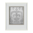 Shadow Ikat III by Chariklia Zarris a Hand Embellished Textured Framed Art Print Matted under Glass by Mercana at Eve Furniture