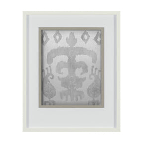 Shadow Ikat III by Chariklia Zarris a Hand Embellished Textured Framed Art Print Matted under Glass by Mercana at Eve Furniture