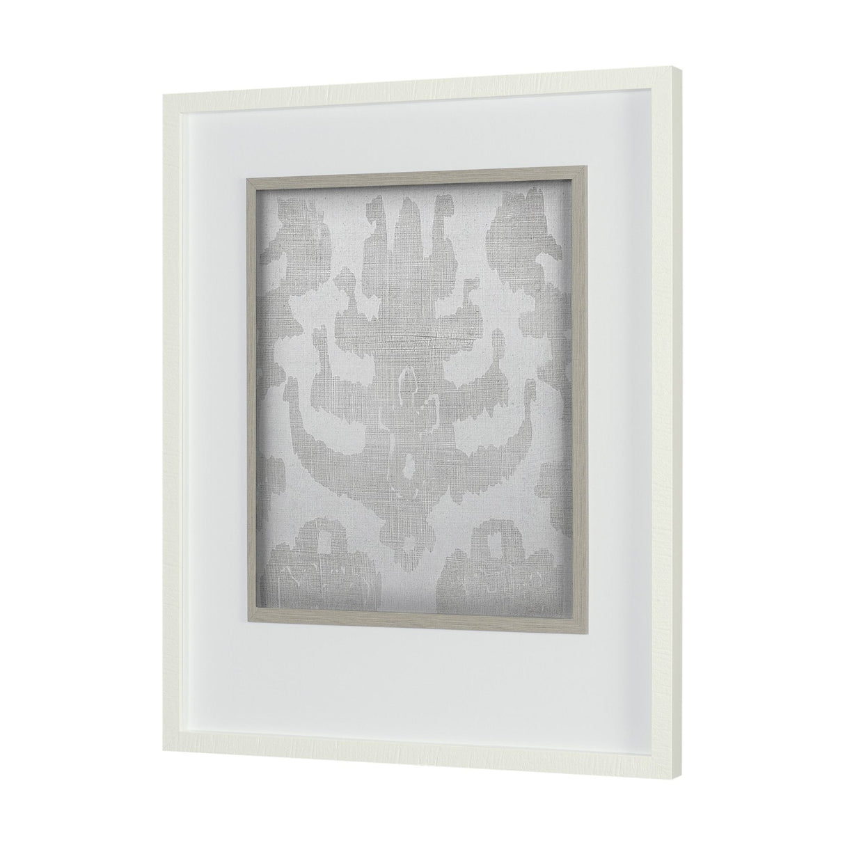 Shadow Ikat IV by Chariklia Zarris a Hand Embellished Textured Framed Art Print Matted under Glass by Mercana at Eve Furniture