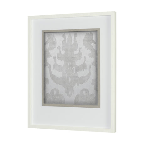 Shadow Ikat IV by Chariklia Zarris a Hand Embellished Textured Framed Art Print Matted under Glass by Mercana at Eve Furniture
