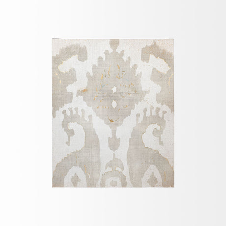 Shadow Ikat V by Chariklia Zarris a Hand Embellished Textured Canvas by Mercana at Eve Furniture