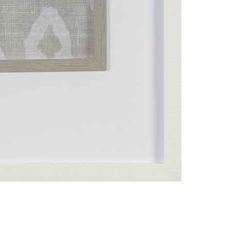 Shadow Ikat V by Chariklia Zarris a Hand Embellished Textured Framed Art Print Matted under Glass by Mercana at Eve Furniture