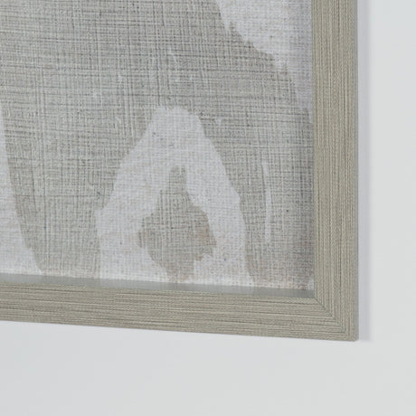 Shadow Ikat V by Chariklia Zarris a Hand Embellished Textured Framed Art Print Matted under Glass by Mercana at Eve Furniture