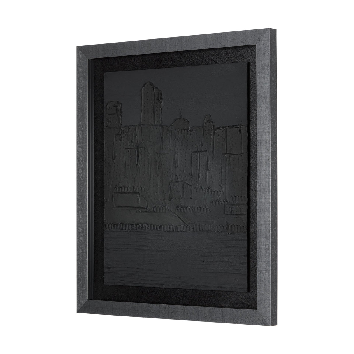 Shadow of the City I by Mercana Studio Hand Embellished Textured Framed Art Print Matted under Glass by Mercana at Eve Furniture
