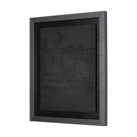 Shadow of the City I by Mercana Studio Hand Embellished Textured Framed Art Print Matted under Glass by Mercana at Eve Furniture